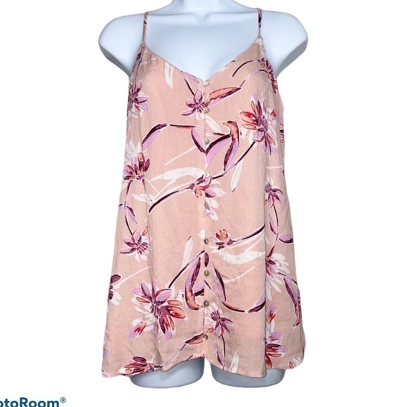 STACCATO pink floral blouse spaghetti strap top - Picture 1 of 5